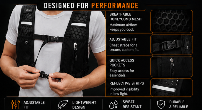 NSC LightWeight Reflective Running Vest